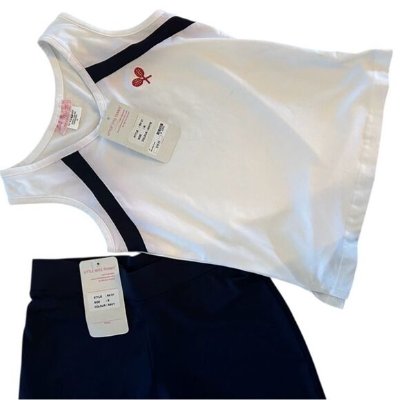 Girls tennisLITTLE MISS TENNISCasual Blue Straight-Leg Bottoms and top - Picture 3 of 3